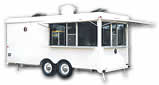 16′ Concession Trailer with California-Style Glass Windows - Thumbnail